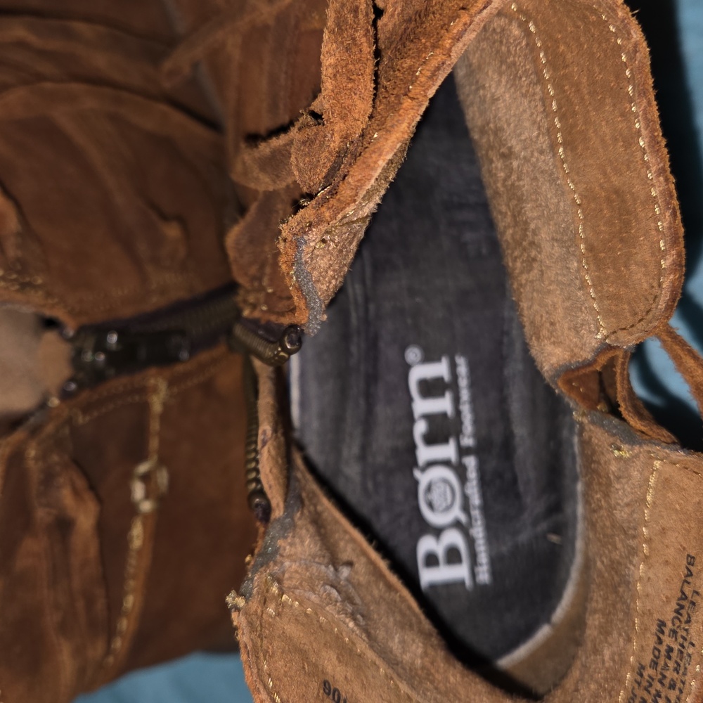 Born Women's Rich Brown Suede Boots - Picture 3 of 5